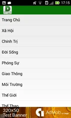Dan Tri android App screenshot 1